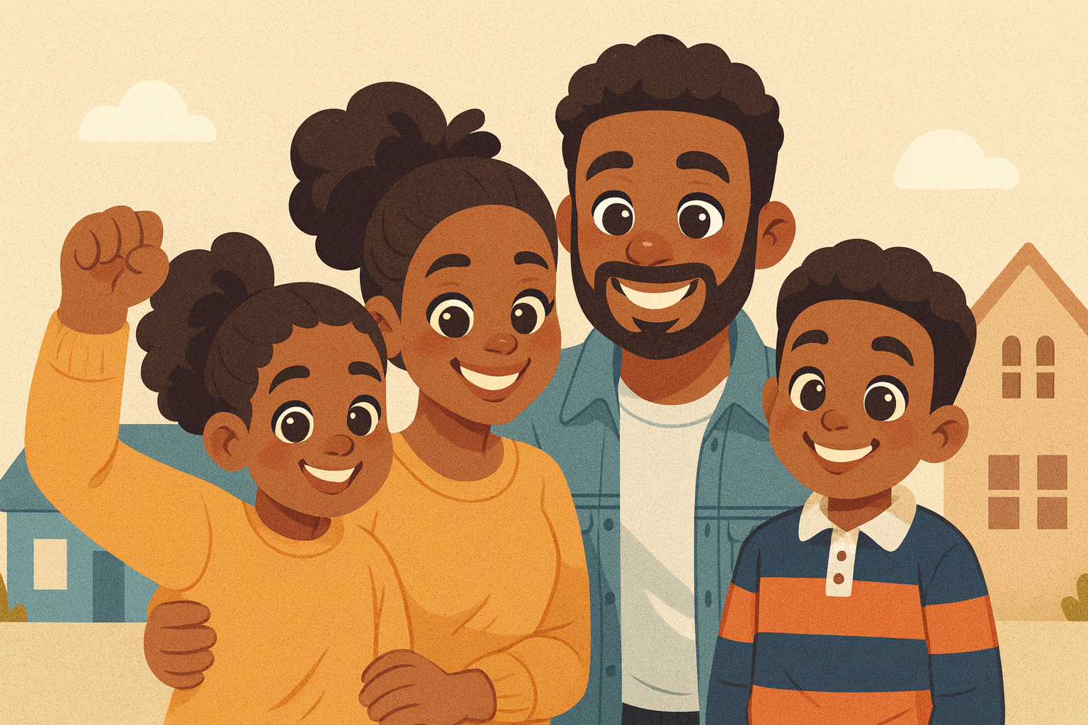 Happy family getting an affordable house. How State Housing Programs Are Expanding to Help Families — Beyond Section 8